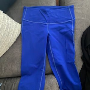 Bright blue Capri leggings